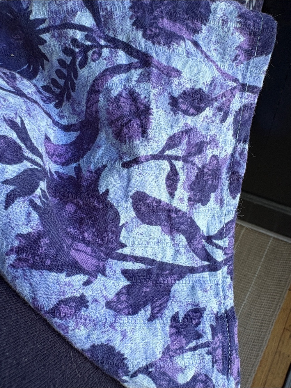 Universal Thread Blue Floral Maxi Dress with Puff 3/4 length Sleeves - Picture 11 of 14